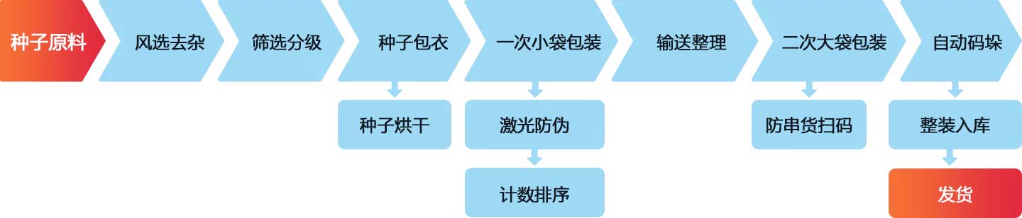 種子包裝生產線工藝流程